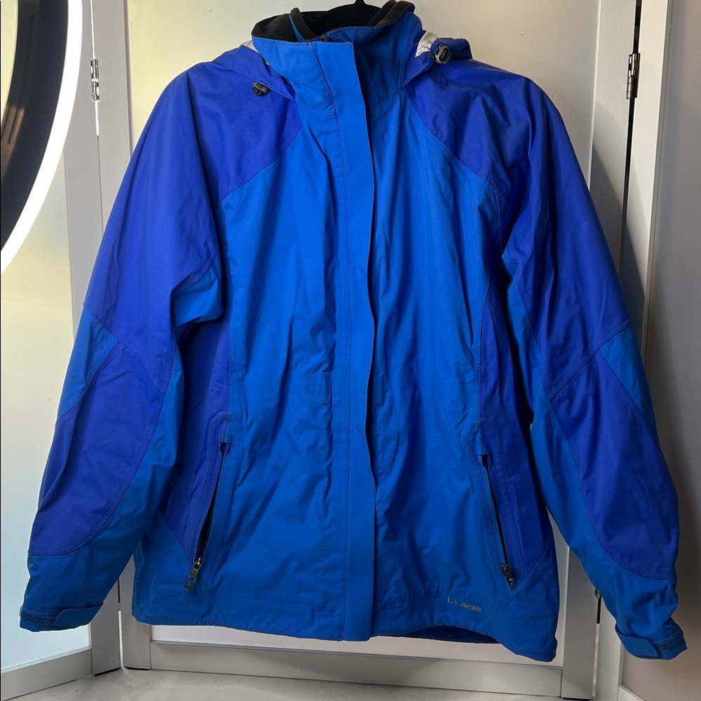 L.L.Bean jacket removeable fleece M blue